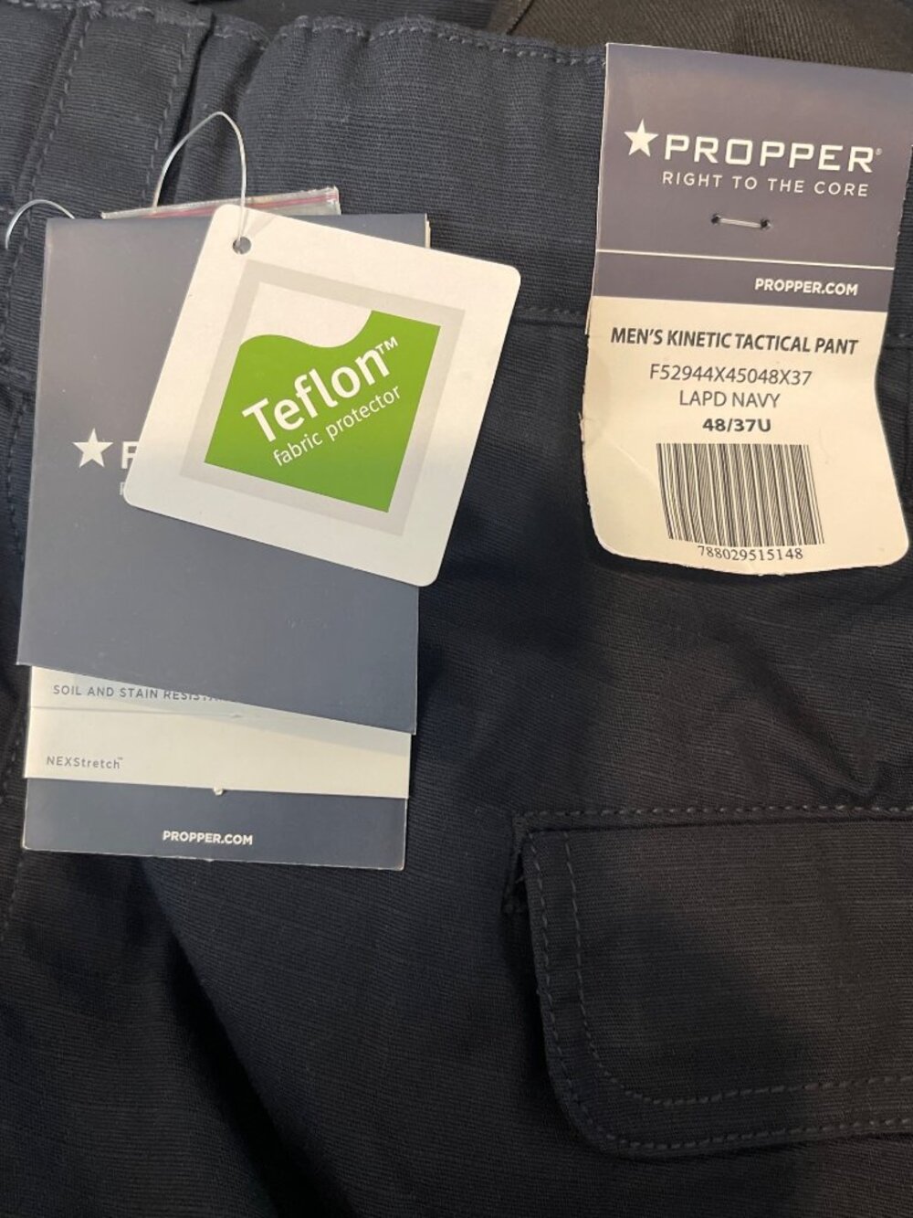 NWT Propper Mens Kinetic Tactical Pant 48 Unhemmed LAPD Navy F52944 - Picture 5 of 10